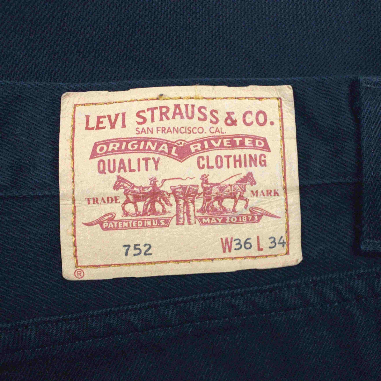 Levi's 752 Black Jeans W36 x L34